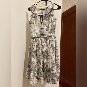 FOLTER Dead Society Black and White Dress Sz M